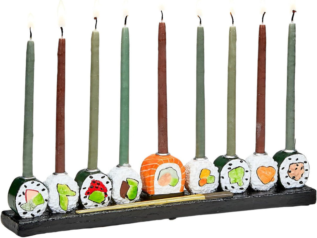Hand-Painted Resin Sushi Menorah
