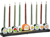 Hand-Painted Resin Sushi Menorah