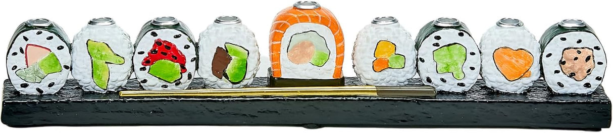 Hand-Painted Resin Sushi Menorah