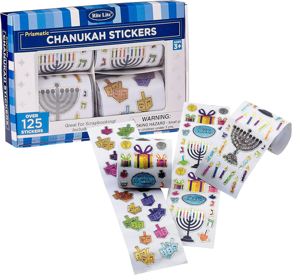 Rite Lite Chanukah Box of Chanukah Stickers! - Over 125 Stickers for Hours of Hanukkah Fun!