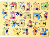 Alef Bais Puzzle Learn the Alef Beis, Pink, Multi-Colored, Tan, Red, Green, Blue, Purple Kids Puzzle