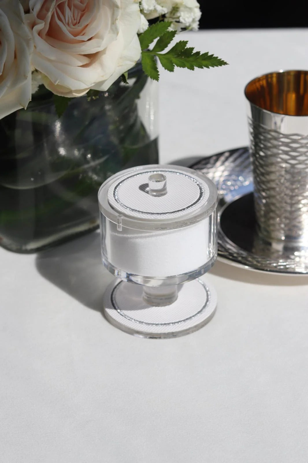 Leatherite Salt Holder - SILVER