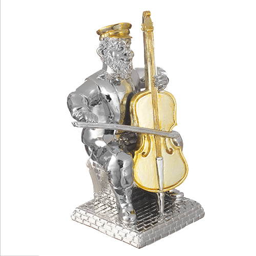 Polyresin Kleizmer Playing Cello 17 cm