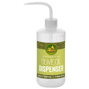 Chanukah Olive Oil Dispenser Bottle Angled Spout 500ml