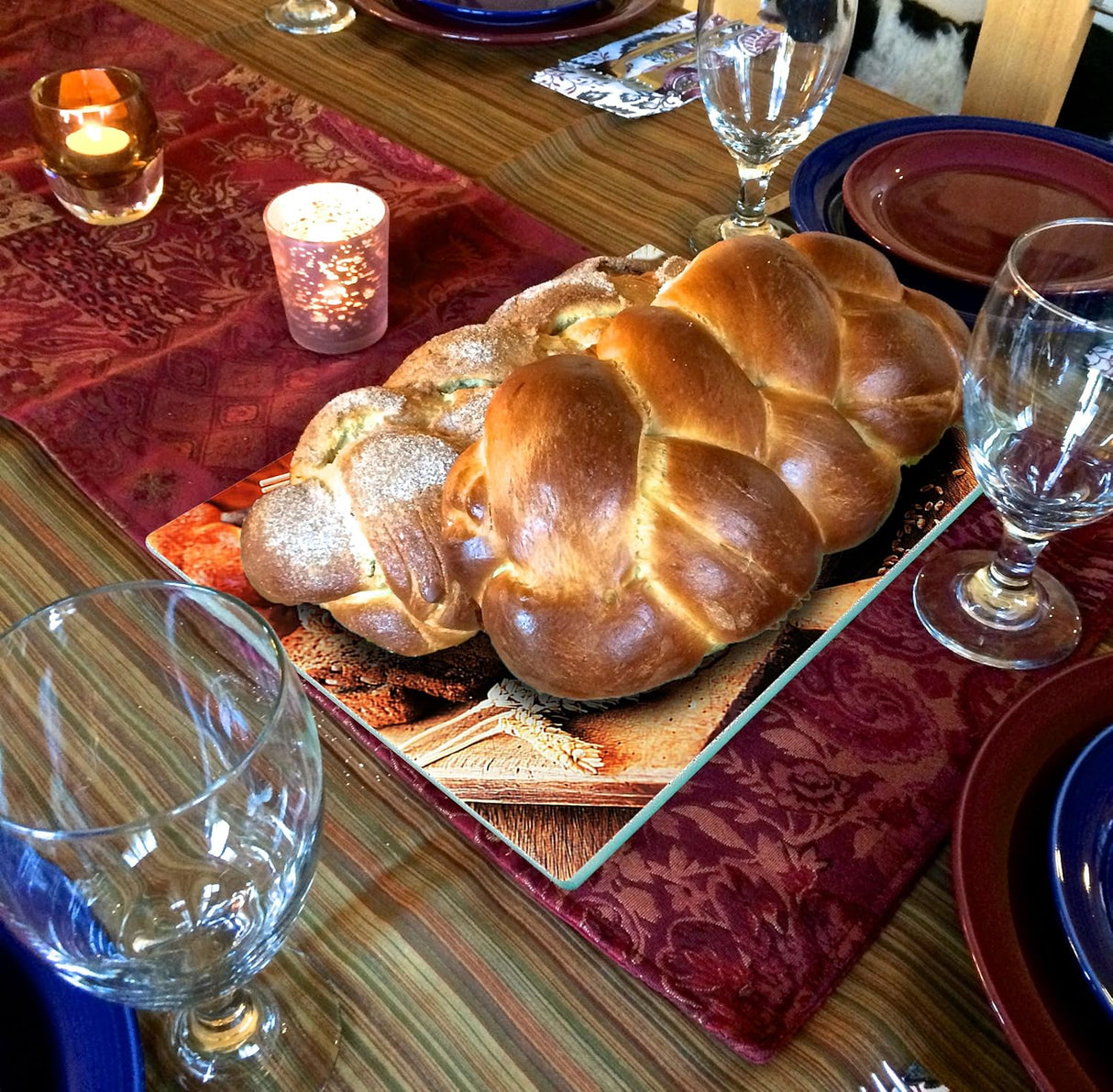 Challah Cutting Board and Tray