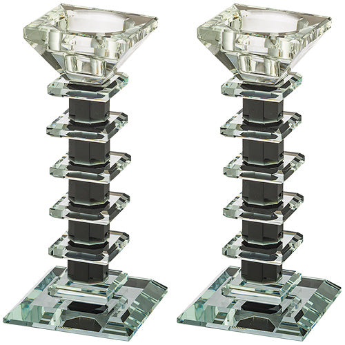 Pair of Crystal Candlesticks 16.5 cm
