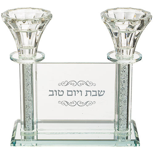 Elegant Crystal Candlesticks 15 cm