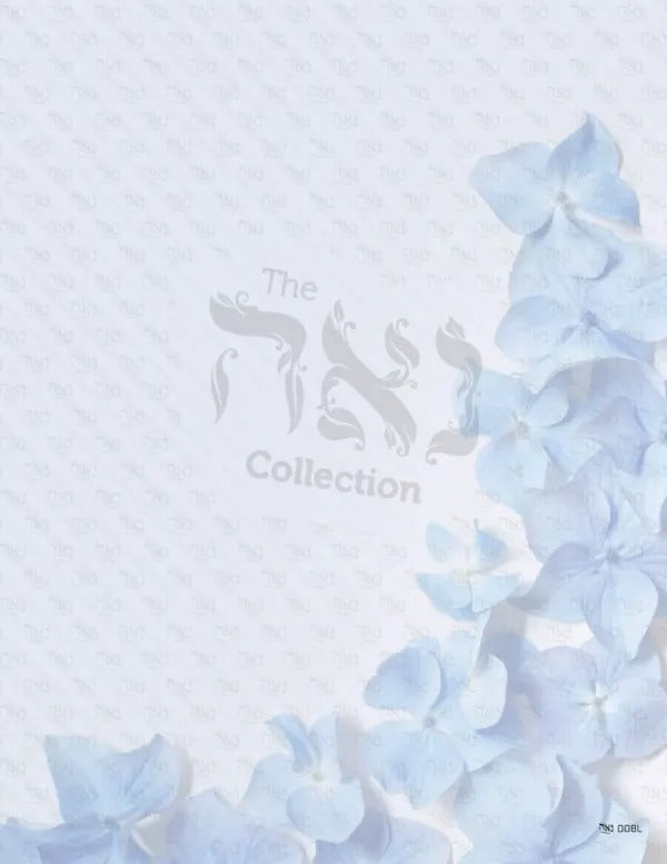 Design paper Sky blue floral pedals Size : 8.5x11" 10 Per Pack