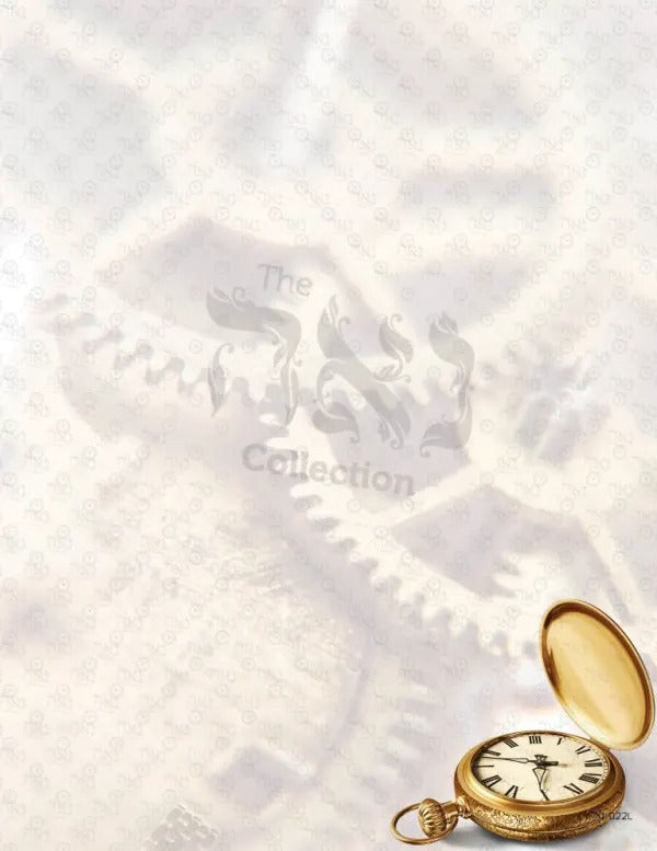 Design paper B'sha Tova Clock 8.5x5.5 " 20 Per Pack