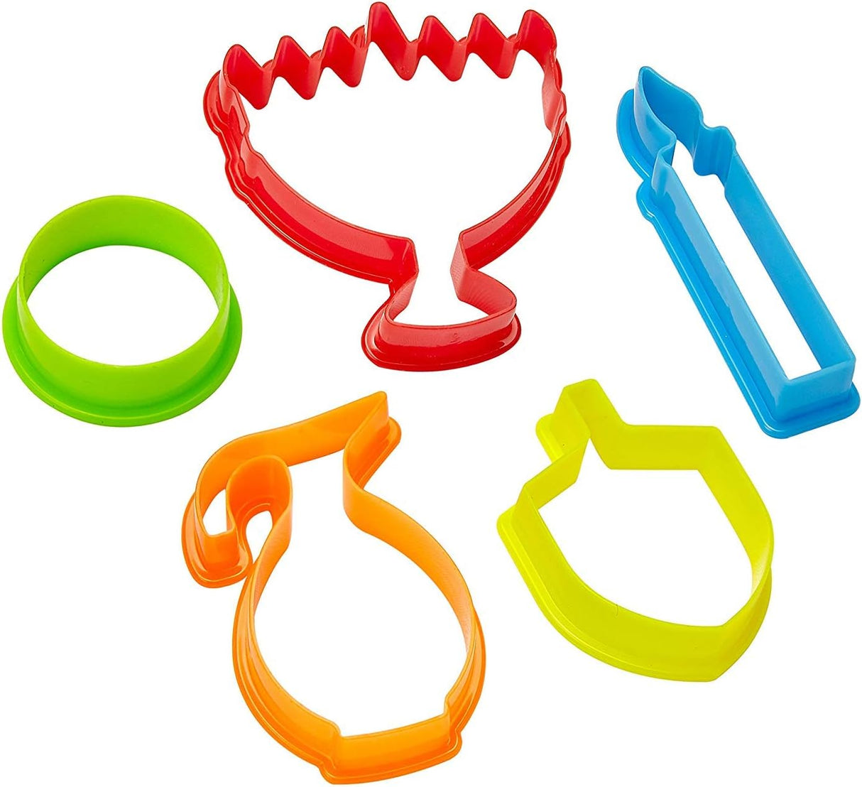 Chanukah Cookie Cutters - Plastic Set 5 Pcs.