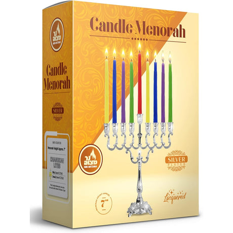 Silver Plated Candle Menorah