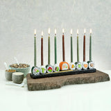 Hand-Painted Resin Sushi Menorah