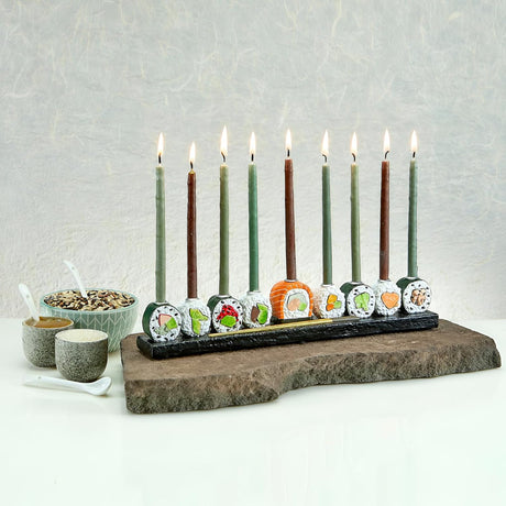 Hand-Painted Resin Sushi Menorah