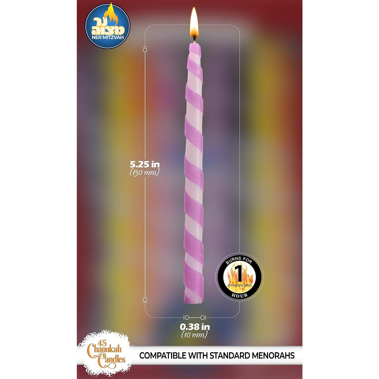 Chanukah Candles Spiral