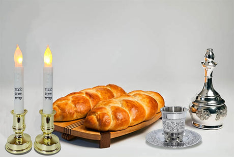 Kiddush Cup & Tray - Stainless Steel