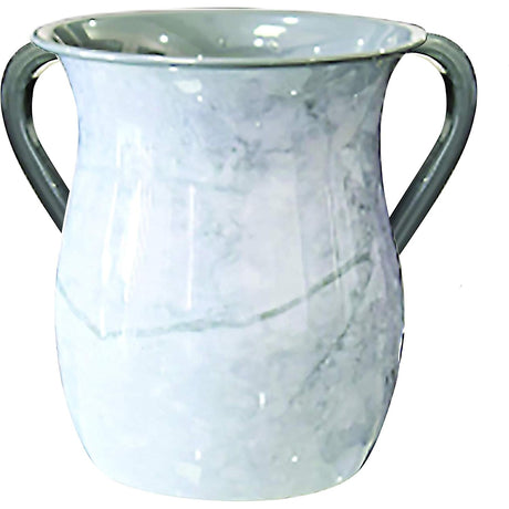 Stainless Steel Netilat Yadayim Cup – Gentle Marble Painted Design