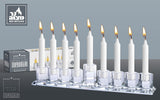 Crystal Glass Menorah - Long
