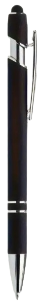 Engraved Stylus Metal Ballpoint Pens with Clip, Black