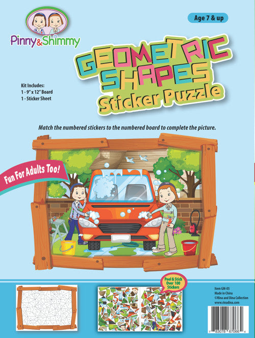 Geometric Shape Sticker Puzzle Car Wash
