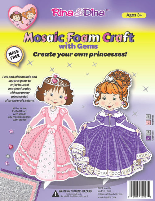 Rina and Dina Mosaic Foam Craft with Gems