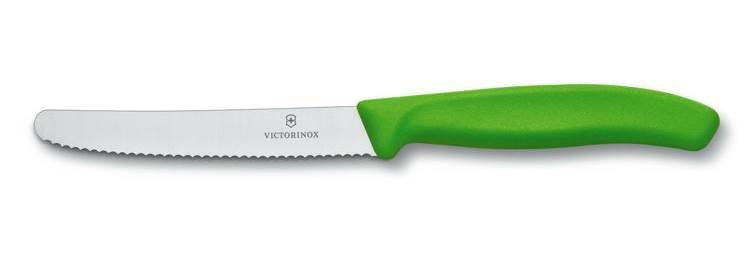 Victorinox Swiss Classic 4 1/4" Serrated Utility Knife, Green