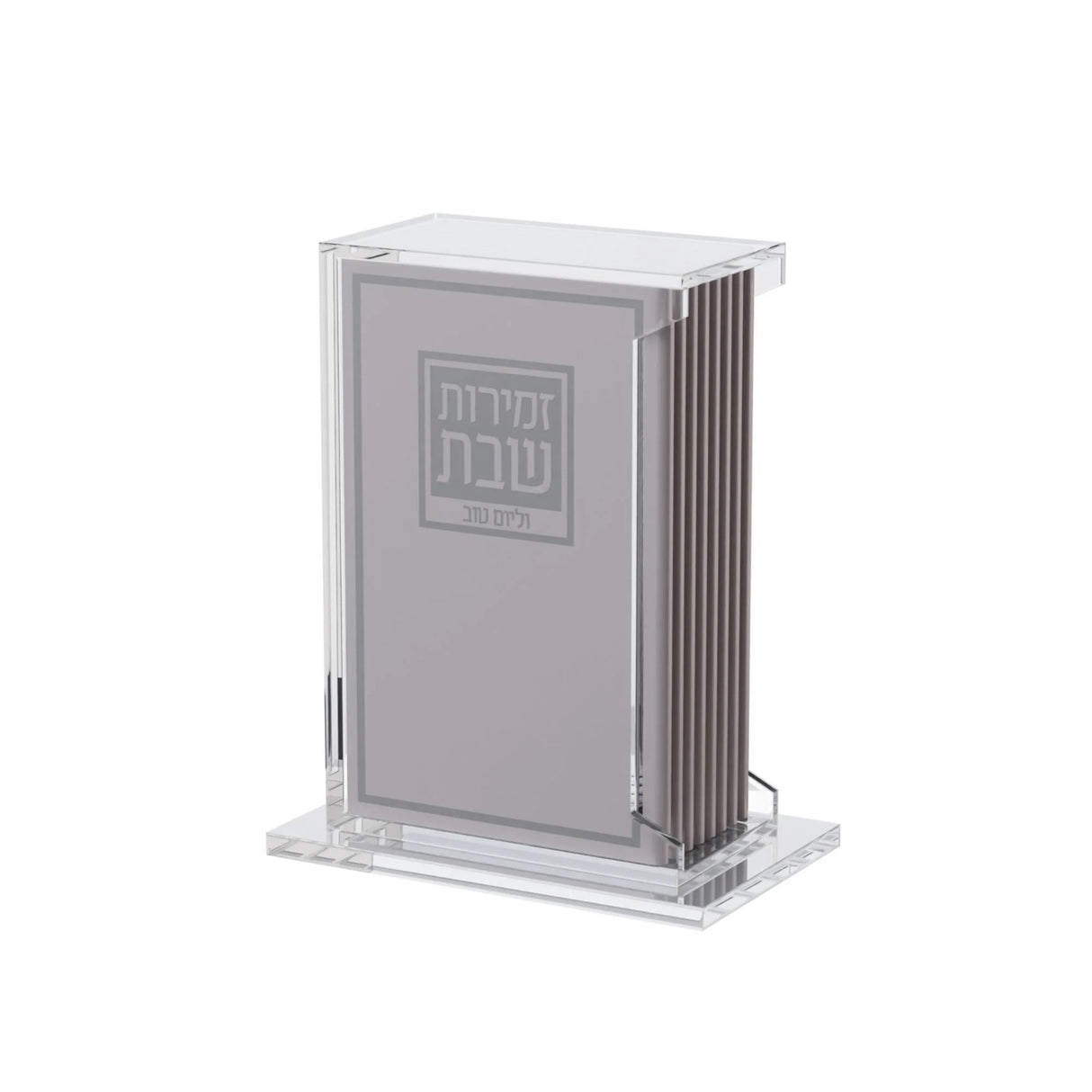 Swivel Softcover Leather & Lucite Zemiros Set silver