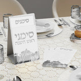 Leather Pouch Simanim Set silver