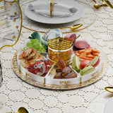 Swivel Honeycomb Simanim Tray - Gold