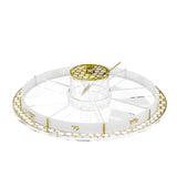 Swivel Honeycomb Simanim Tray - Gold
