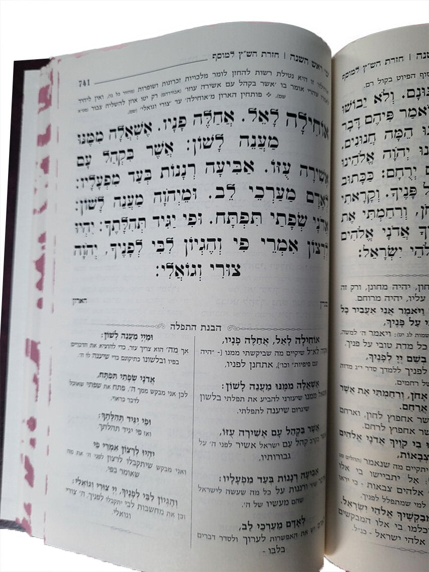 מחזור הערוך בהבנה - ראש השנה ויום כיפור גדול - כפתור ופרח