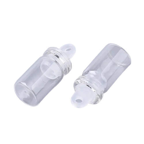 Classic Glass Wishing Bottles with Plastic Plug - pack of 5
