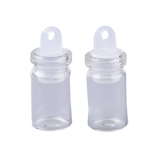 Classic Glass Wishing Bottles with Plastic Plug - pack of 5