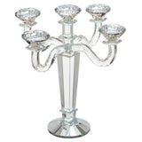 Crystal 5 Branch Candlesticks 32 cm
