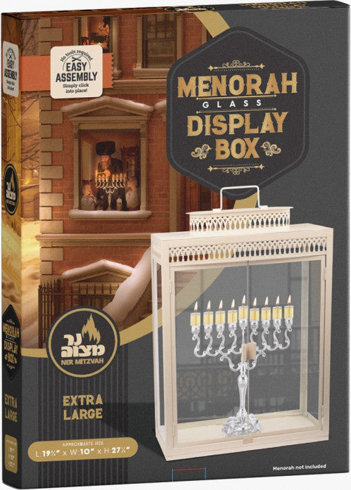 Glass Menorah Display Box - Extra Large
