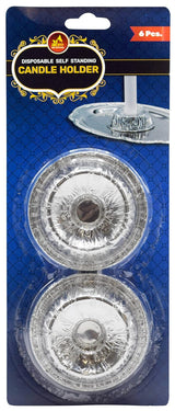 Ner Mitzvah Self Standing Candle Holder - Disposable Foil Candle Holders
