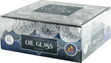 9 Pack Crystal Oil Glass #13 - Silver Rim