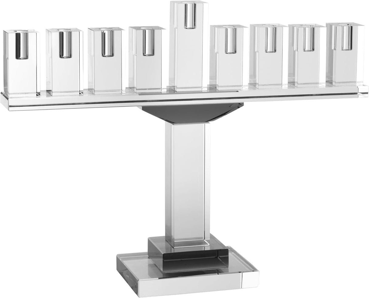 Crystal Glass Menorah - Gray