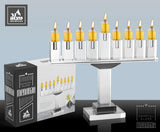 Crystal Glass Menorah - Gray