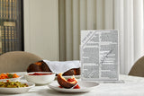 Acrilic Stand 7 pcs Bencher 23*18 cm- Ashkenaz Food Blessing, Silver