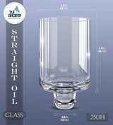 Ner Mitzvah Straight Oil Glass Diameter 32mm Height 44mm #14