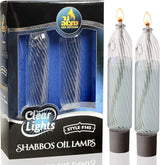 Clear Lights Glass - Lined Candle Shape