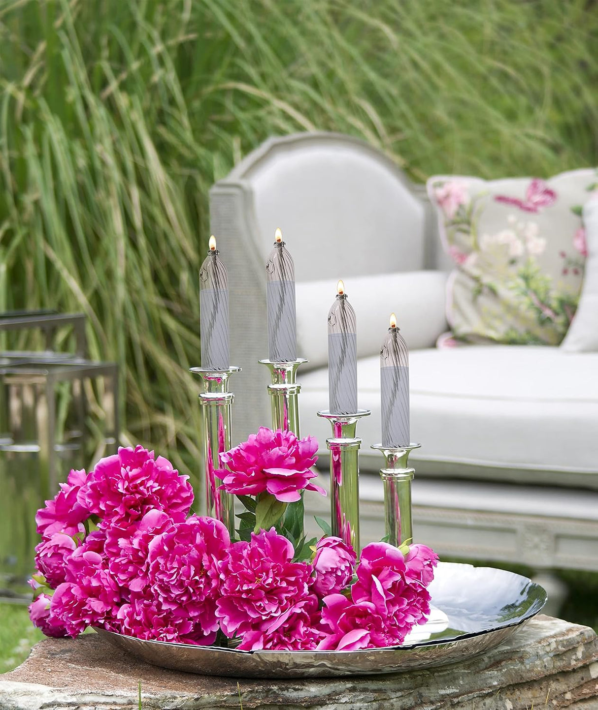 Clear Lights Glass - Lined Candle Shape