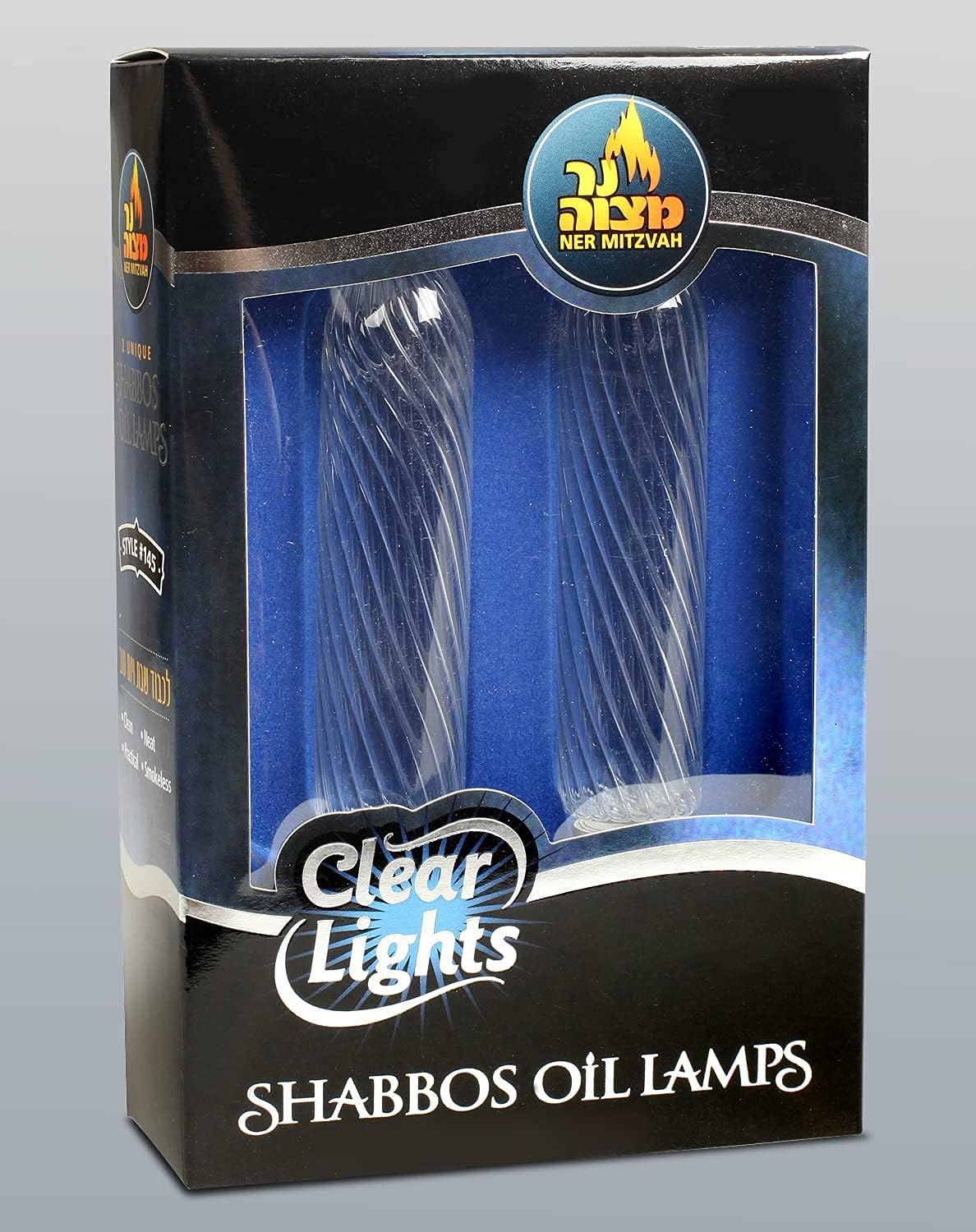 Clear Lights Glass - Lined Candle Shape