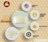 Beeswax Tealights - White