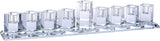 Crystal Glass Menorah - Long