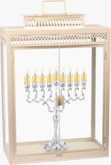 Glass Menorah Display Box - Large