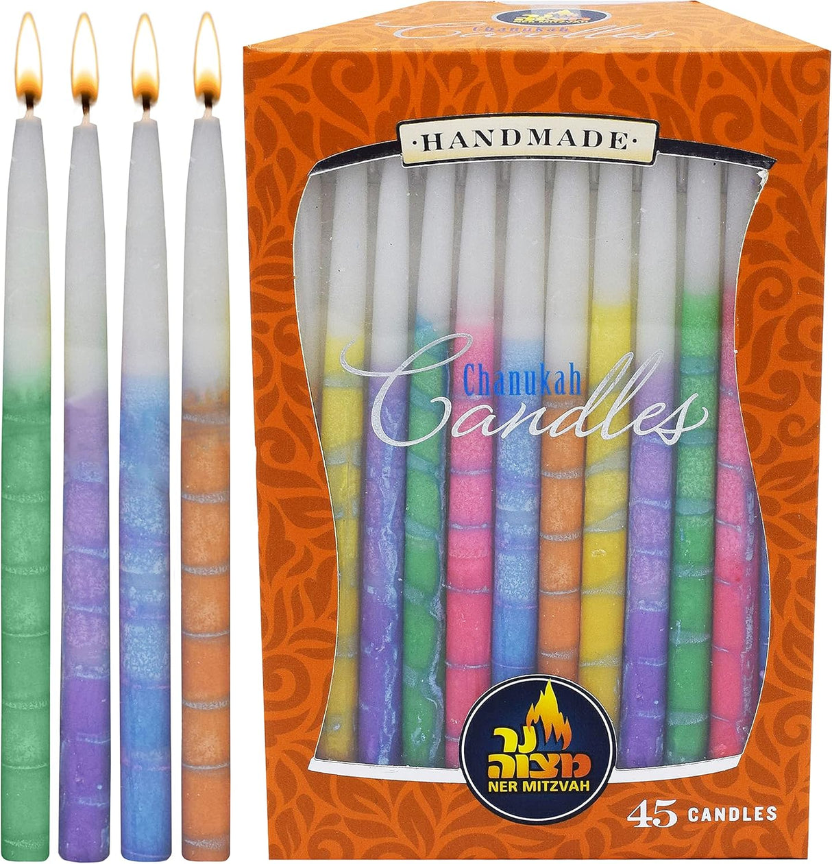 Decorated Chanuka Candles