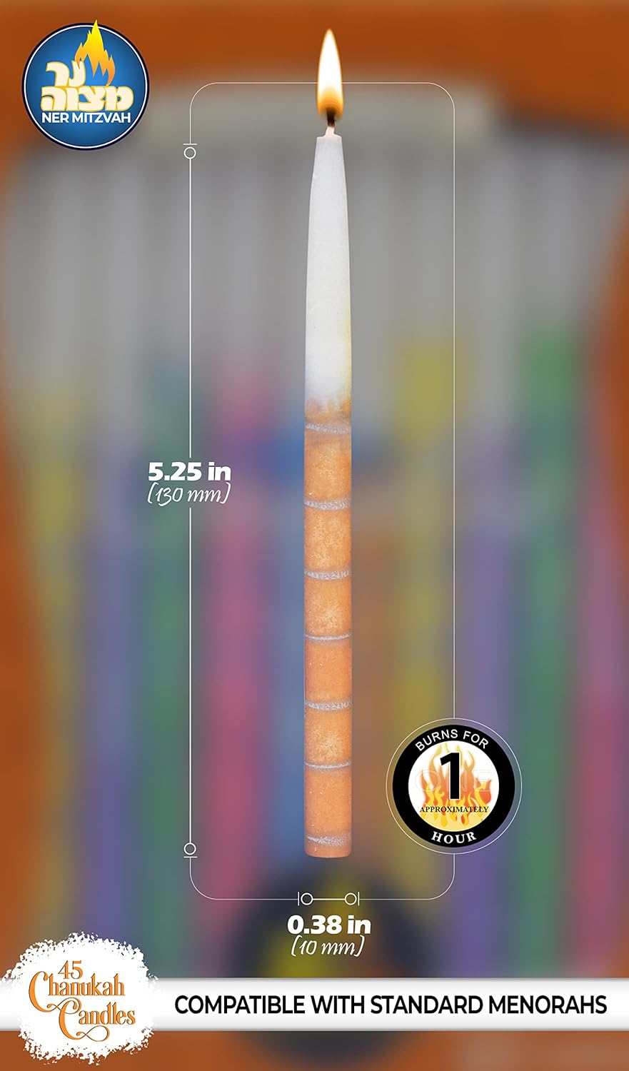 Decorated Chanuka Candles