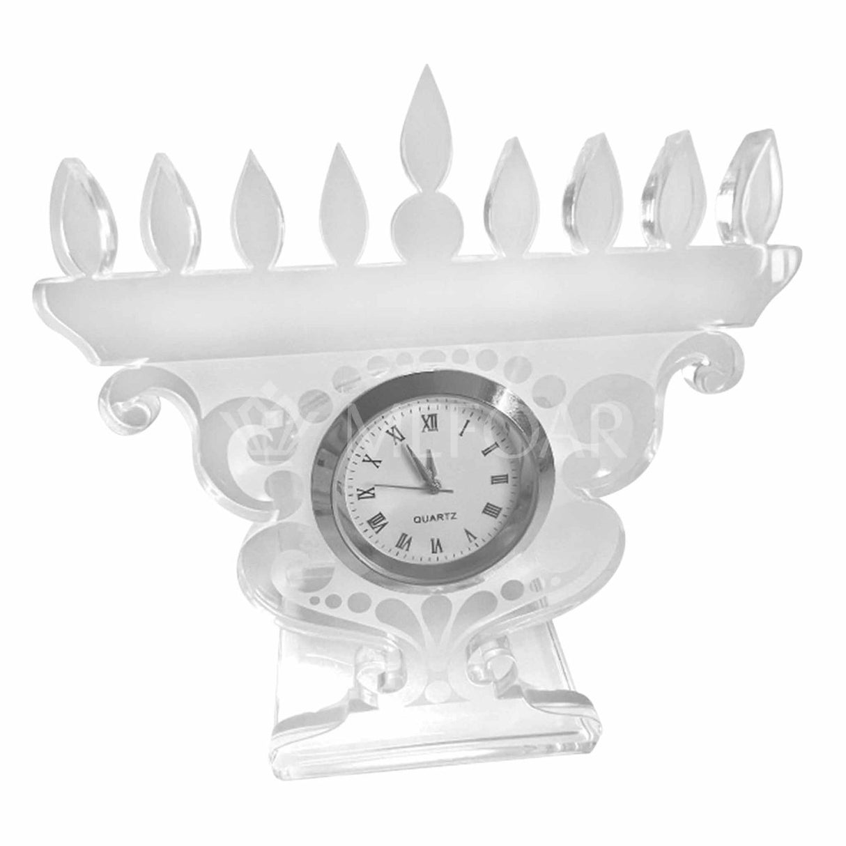 Acrylic Table Clock Menorah-Style 170