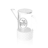 Woven Leatherite Oil Jug - SILVER